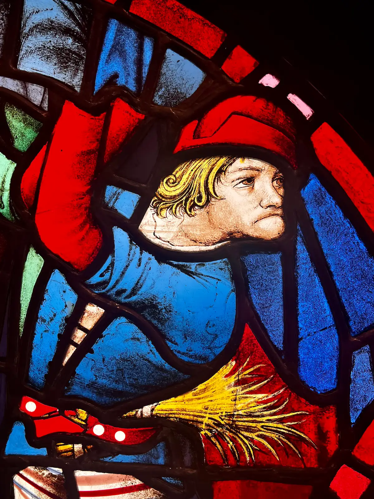 Medieval stained glass at the Musée de Cluny