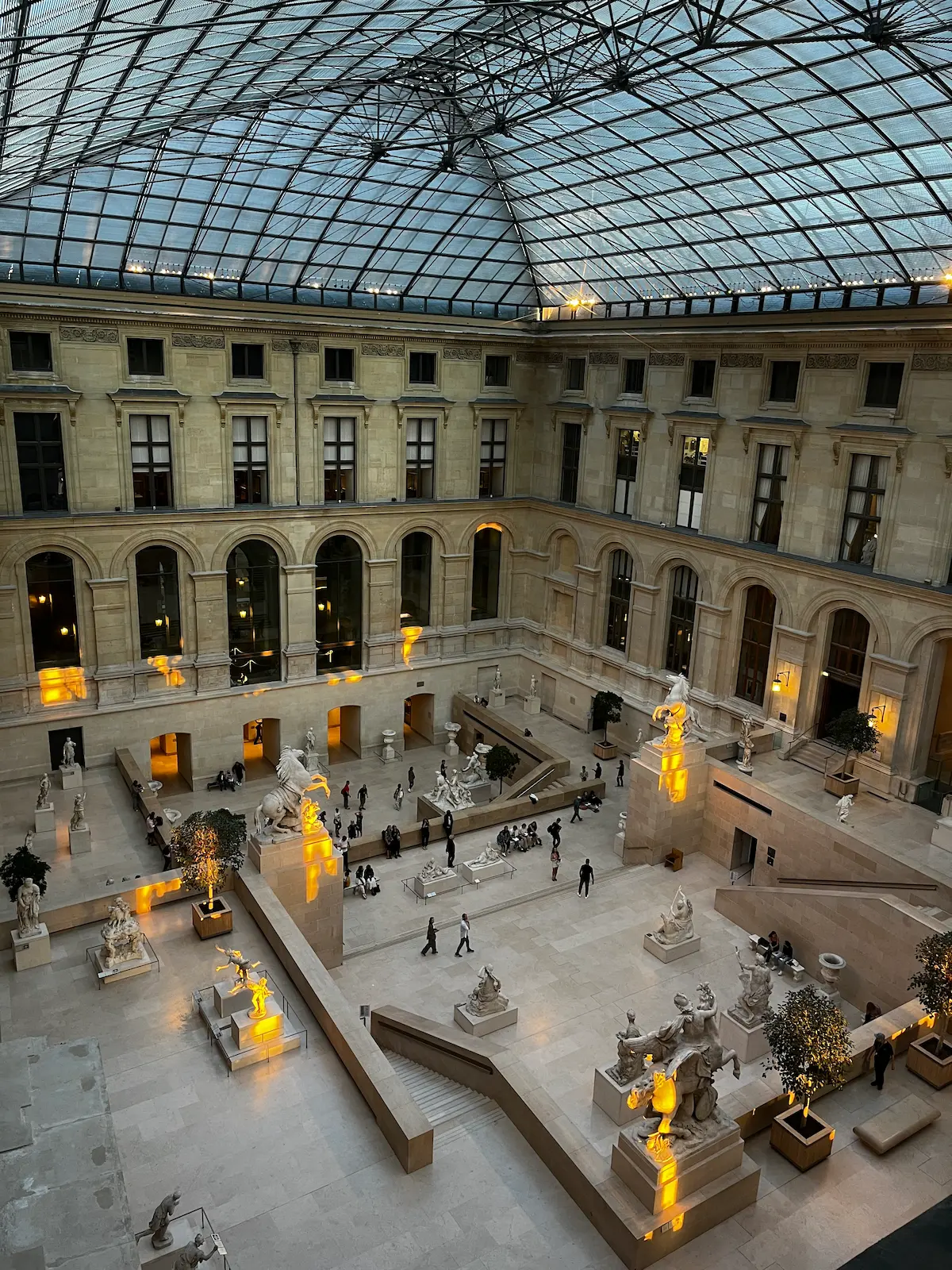 Cour Marly at the Louvre at sunset
