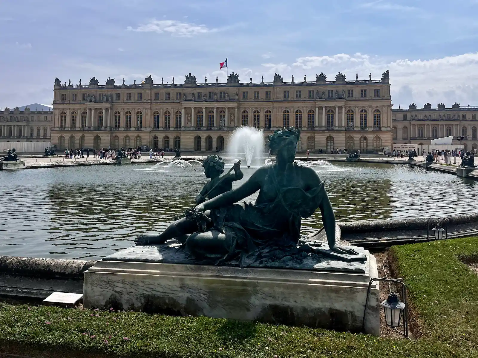 Versailles, statue and chateau